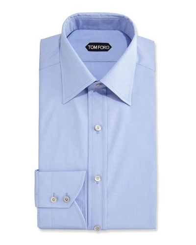 Shop Tom Ford Slim-fit Classic Dress Shirt, Blue