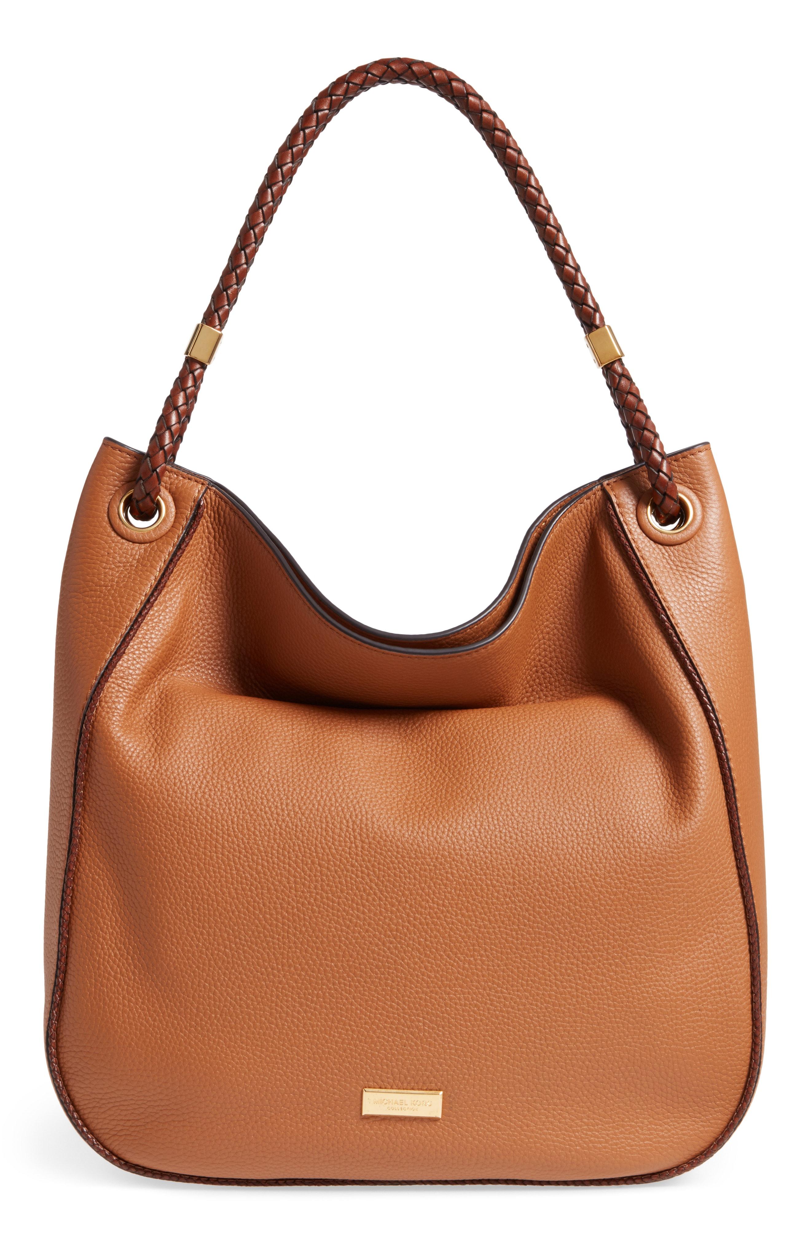 skorpios large pebbled leather shoulder bag