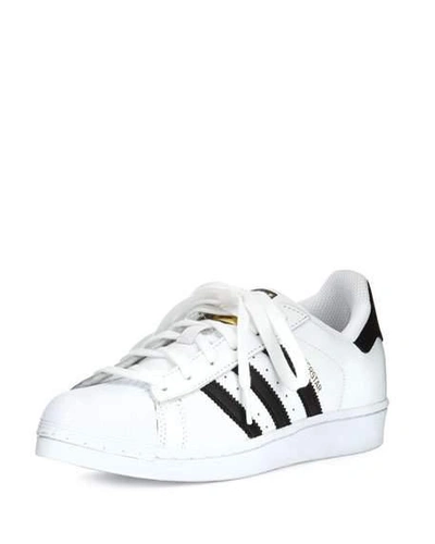 Shop Adidas Originals Superstar Classic Sneakers, Black/white In White/black