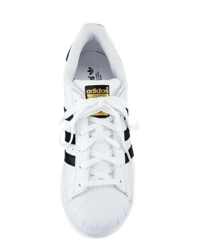 Shop Adidas Originals Superstar Classic Sneakers, Black/white In White/black