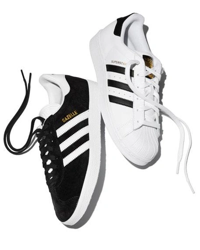 Shop Adidas Originals Superstar Classic Sneakers, Black/white In White/black