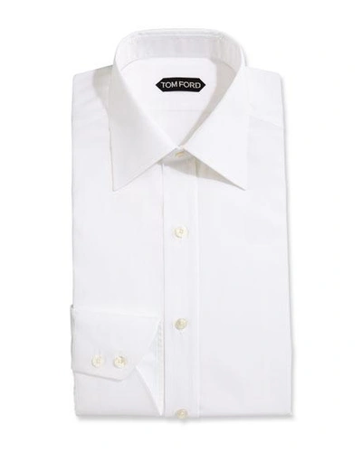 Shop Tom Ford Slim-fit Solid Dress Shirt, White
