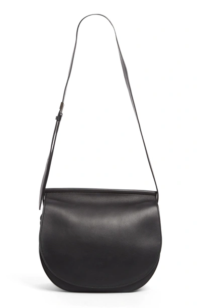 Shop Givenchy Infinity Calfskin Leather Saddle Bag - Black