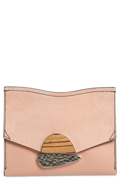 Shop Proenza Schouler Small Calfskin Leather Clutch - Pink In Deep Blush