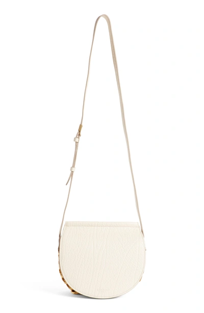 Shop Givenchy Infinity Calfskin Leather Saddle Bag - Ivory In Off White