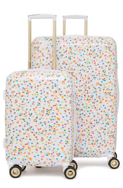 Shop Calpak X Oh Joy! 28-inch & 20-inch Hardshell Spinner Suitcase & Carry-on Set - White In Confetti