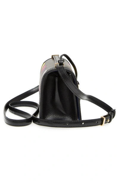 Shop Loewe Mini Barcelona Hearts Calfskin Leather Crossbody Bag - Black In Black/ Multicolor