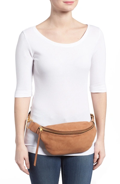 Shop Rebecca Minkoff Bree Leather Belt Bag - Brown In Almond