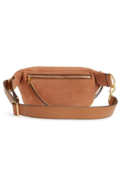 Shop Rebecca Minkoff Bree Leather Belt Bag - Brown In Almond