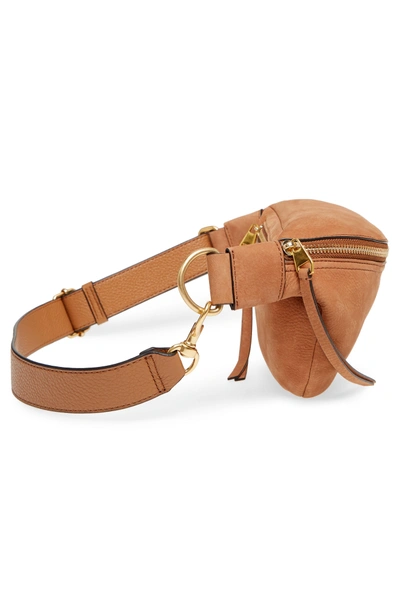 Shop Rebecca Minkoff Bree Leather Belt Bag - Brown In Almond