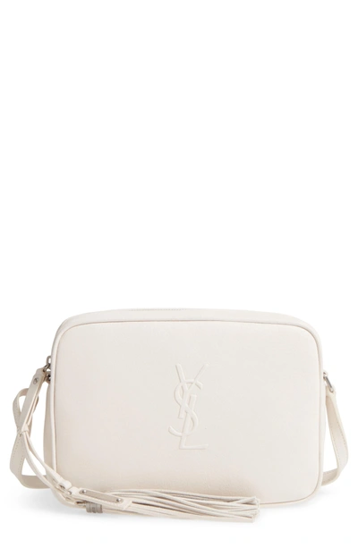 Shop Saint Laurent Small Mono Leather Camera Bag - Ivory In Creme