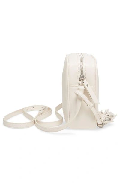 Shop Saint Laurent Small Mono Leather Camera Bag - Ivory In Creme