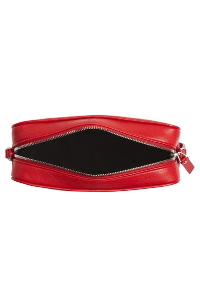 Shop Saint Laurent Small Mono Leather Camera Bag - Red In Rouge Eros