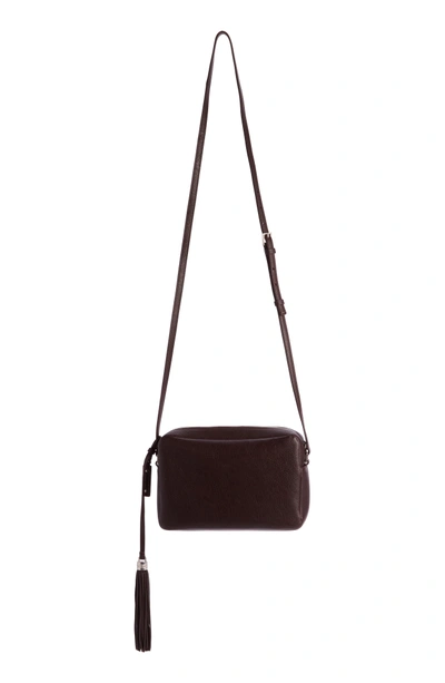 Shop Saint Laurent Small Mono Leather Camera Bag - Black In Black Tulip