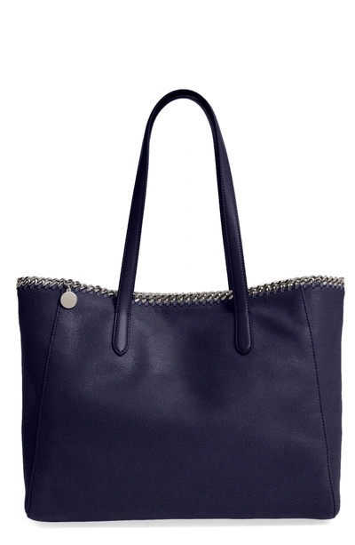 Shop Stella Mccartney 'falabella - Shaggy Deer' Faux Leather Tote - Blue In Navy