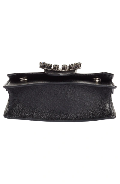 Shop Miu Miu Lady Madras Crystal Embellished Leather Crossbody Bag - Black In Nero 1