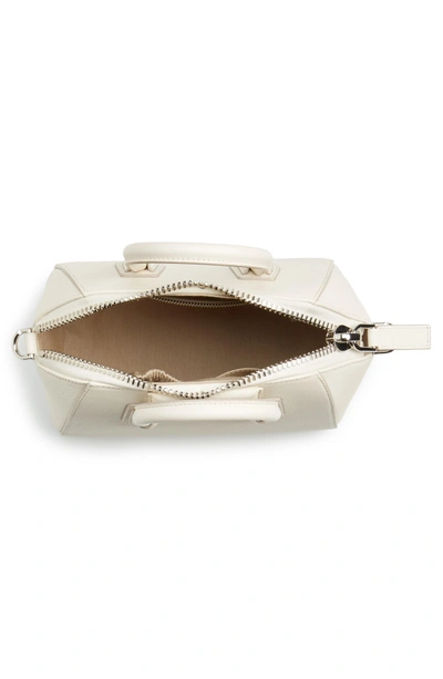 Shop Givenchy 'mini Antigona' Sugar Leather Satchel - Ivory In Off White