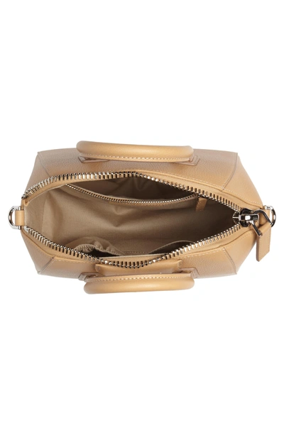 Shop Givenchy 'mini Antigona' Sugar Leather Satchel - Beige In Light Beige