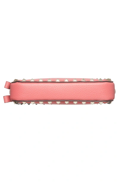 Shop Valentino Rockstud Leather Pouch - Pink In Shadow Pink