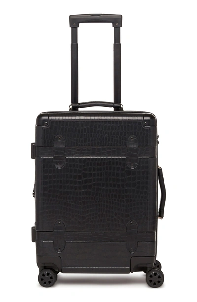 Shop Calpak Trunk 20-inch Rolling Suitcase In Noir