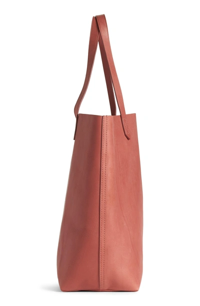 Shop Madewell 'transport' Leather Tote - Burgundy In Antique Rose