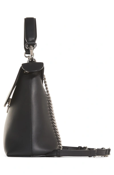 Shop Fendi Mini Back To School Leather Backpack - Black In Black Palladium