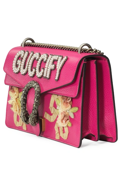 Shop Gucci Fy Shoulder Bag - Pink In Box Pink/ Black Diamond/ Multi