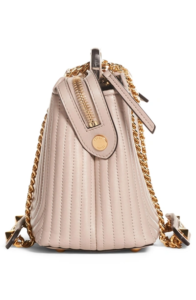 Shop Fendi Dotcom Click Quilted Leather Satchel - Grey In Dust Grey