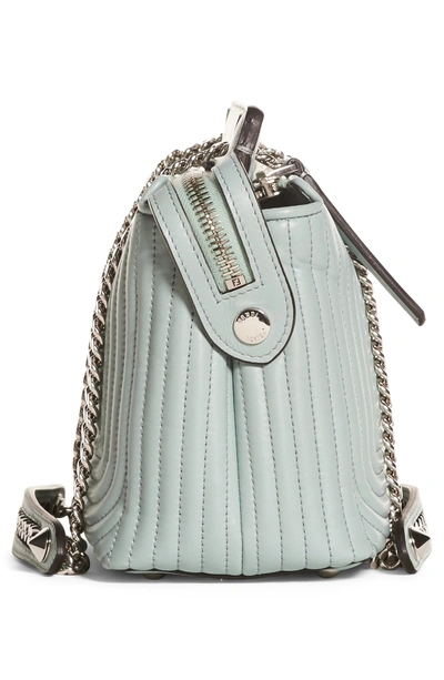 Shop Fendi Dotcom Click Quilted Leather Satchel - Blue In Pale Blue