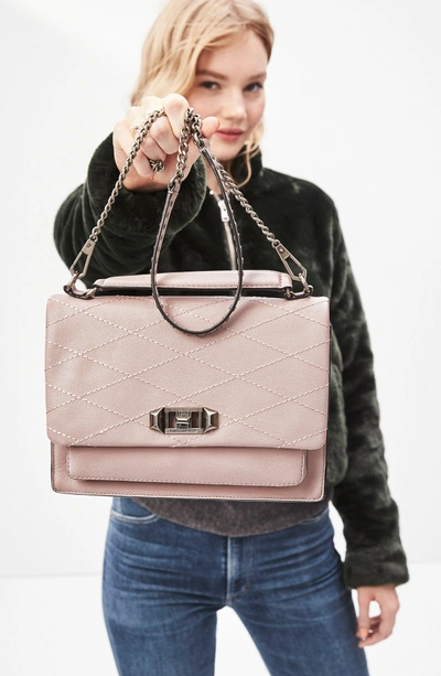 Shop Rebecca Minkoff Medium Je T'aime Convertible Leather Crossbody Bag - Pink In Vintage Pink