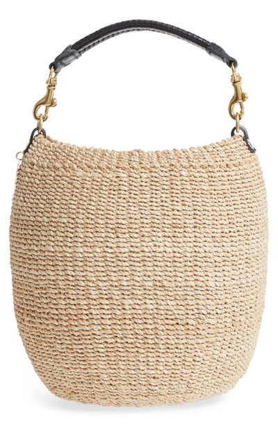 Shop Clare V Pot De Miel Top Handle Straw Basket Bag - Ivory In Cream Woven