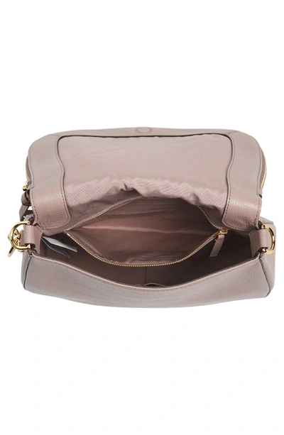 Shop Marc Jacobs Recruit Nomad Pebbled Leather Crossbody Bag - Beige In Mink