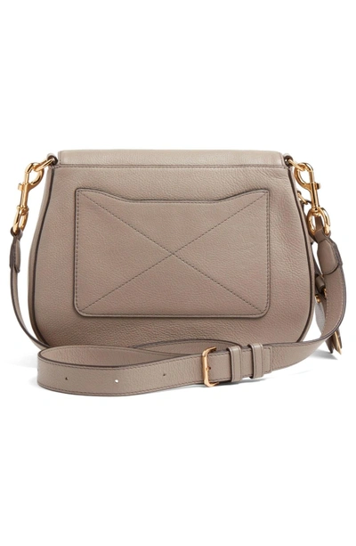 Shop Marc Jacobs Recruit Nomad Pebbled Leather Crossbody Bag - Beige In Mink