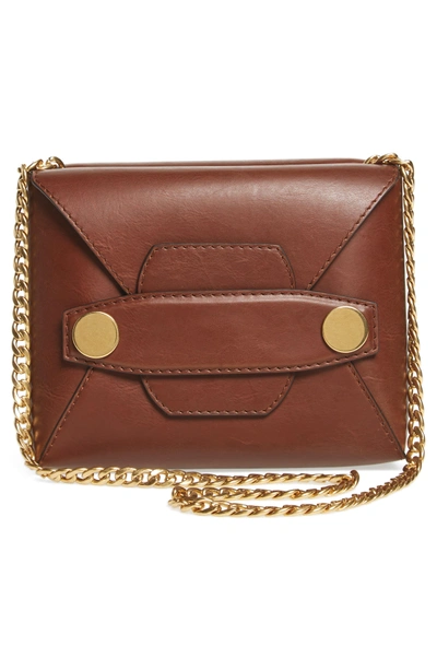 Shop Stella Mccartney Small Faux Leather Crossbody Bag - Brown In Cognac