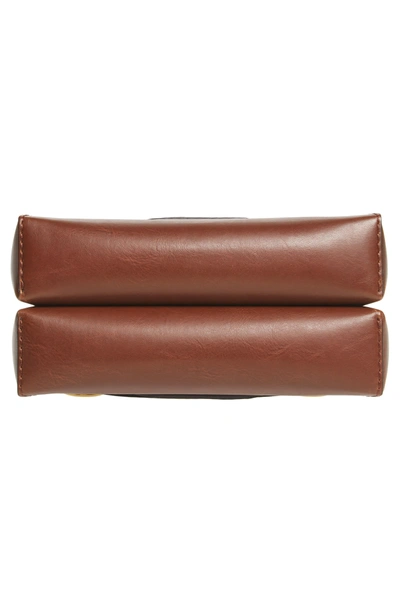 Shop Stella Mccartney Small Faux Leather Crossbody Bag - Brown In Cognac