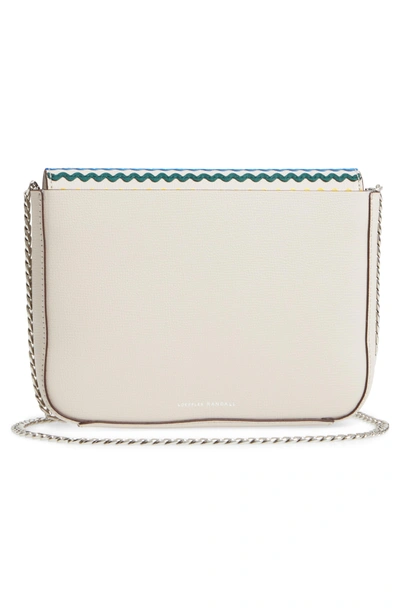 Shop Loeffler Randall Lock Leather Flap Clutch/shoulder Bag - Grey In Stone/ Rainbow