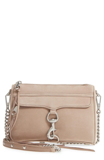 Shop Rebecca Minkoff Mini Mac Convertible Crossbody Bag - Beige In Dark Cammeo