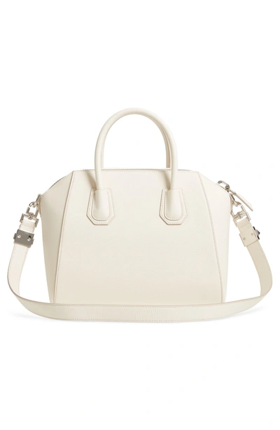 Shop Givenchy 'small Antigona' Leather Satchel - Ivory In Off White