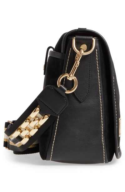 Shop Marc Jacobs The Squeeze Suede Shoulder Bag - Black In Black Multi