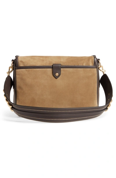 Shop Marc Jacobs The Squeeze Suede Shoulder Bag - Brown In Pyrite