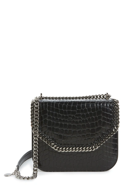 Shop Stella Mccartney Falabella Box Faux Leather Shoulder Bag - Black