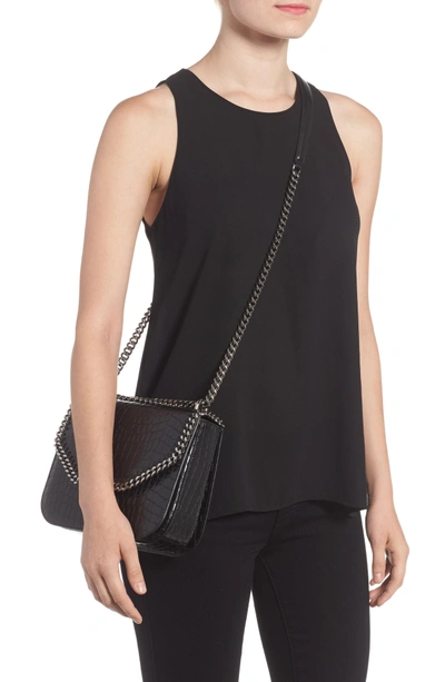 Shop Stella Mccartney Falabella Box Faux Leather Shoulder Bag - Black