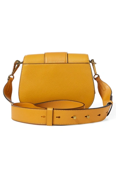 Shop Polo Ralph Lauren Lennox Leather Saddle Bag - Yellow In Ochre