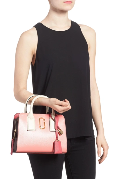 Shop Marc Jacobs Little Big Shot Leather Tote - Coral In Coral Multi