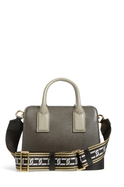 Shop Marc Jacobs Little Big Shot Leather Tote - Grey In Graphite Multi
