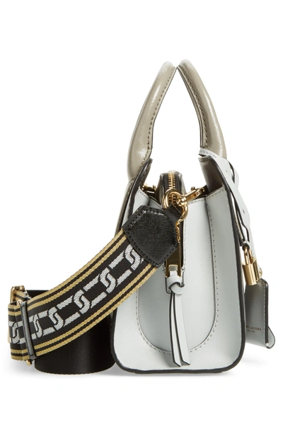Shop Marc Jacobs Little Big Shot Leather Tote - Grey In Graphite Multi