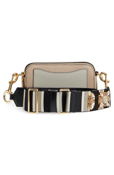 Shop Marc Jacobs Snapshot Brocade Crossbody Bag - Beige In Beige Multi