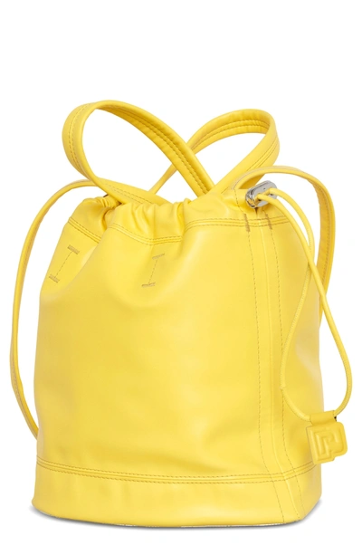 Shop Rabanne Medium Pouch Faux Leather Tote - Yellow In Sunflower