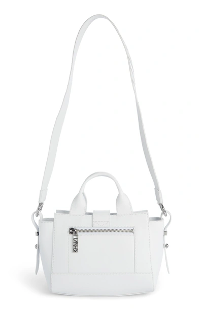 Shop Kenzo Mini Kalifornia Leather Satchel - White