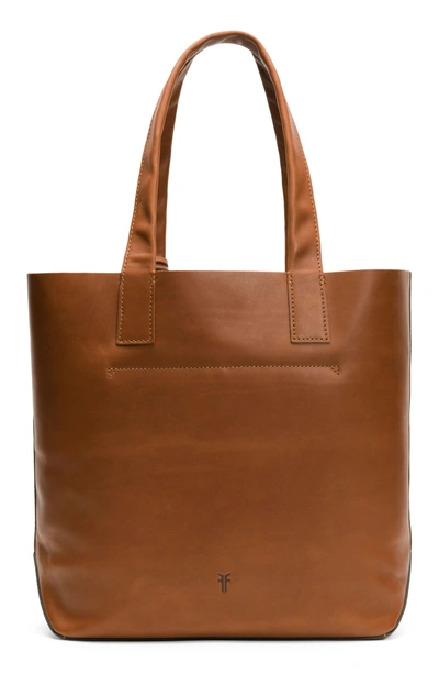 Shop Frye Carson Leather Tote - Brown In Cognac